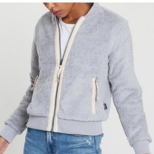 PATAGONIA Large Gray Los Gatos Full Zip Fleece Teddy Jacket Excellent Condition